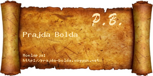 Prajda Bolda névjegykártya